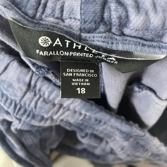 Athleta Farallon Printed Joggers in Inversion Medieval Violet Size 18 - Picture 12 of 16